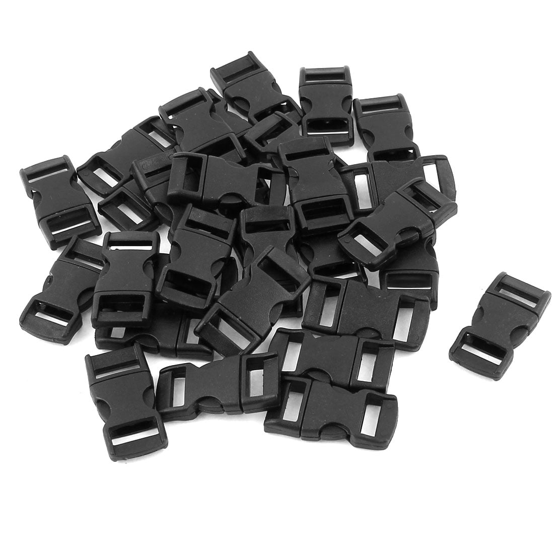 6 plastique noir boucle de dégagement latéral fasteings pour Sangle 25mm